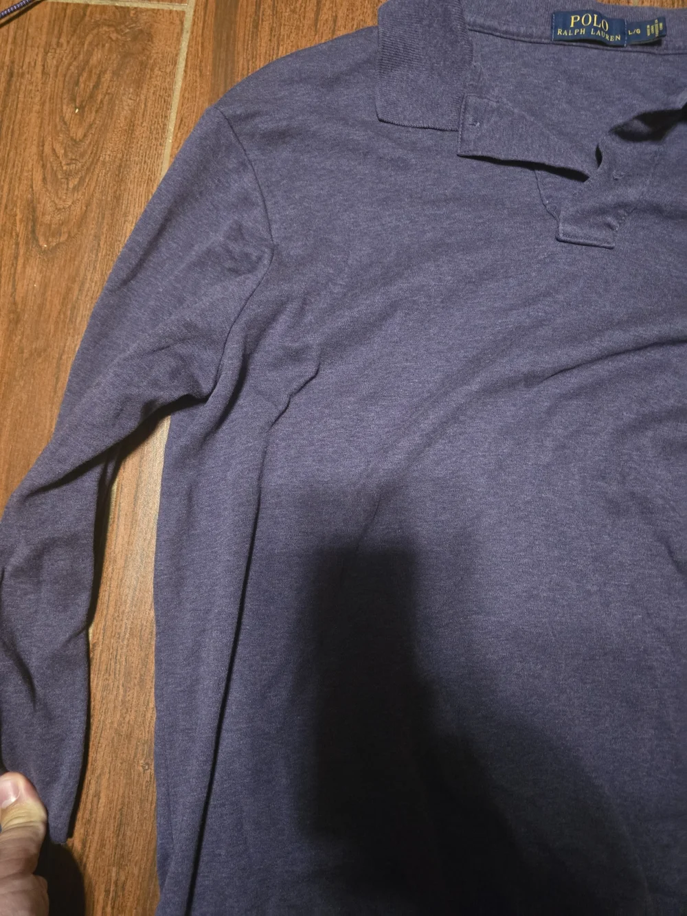 Ralph Lauren Heathered Purple Long-Sleeve Polo